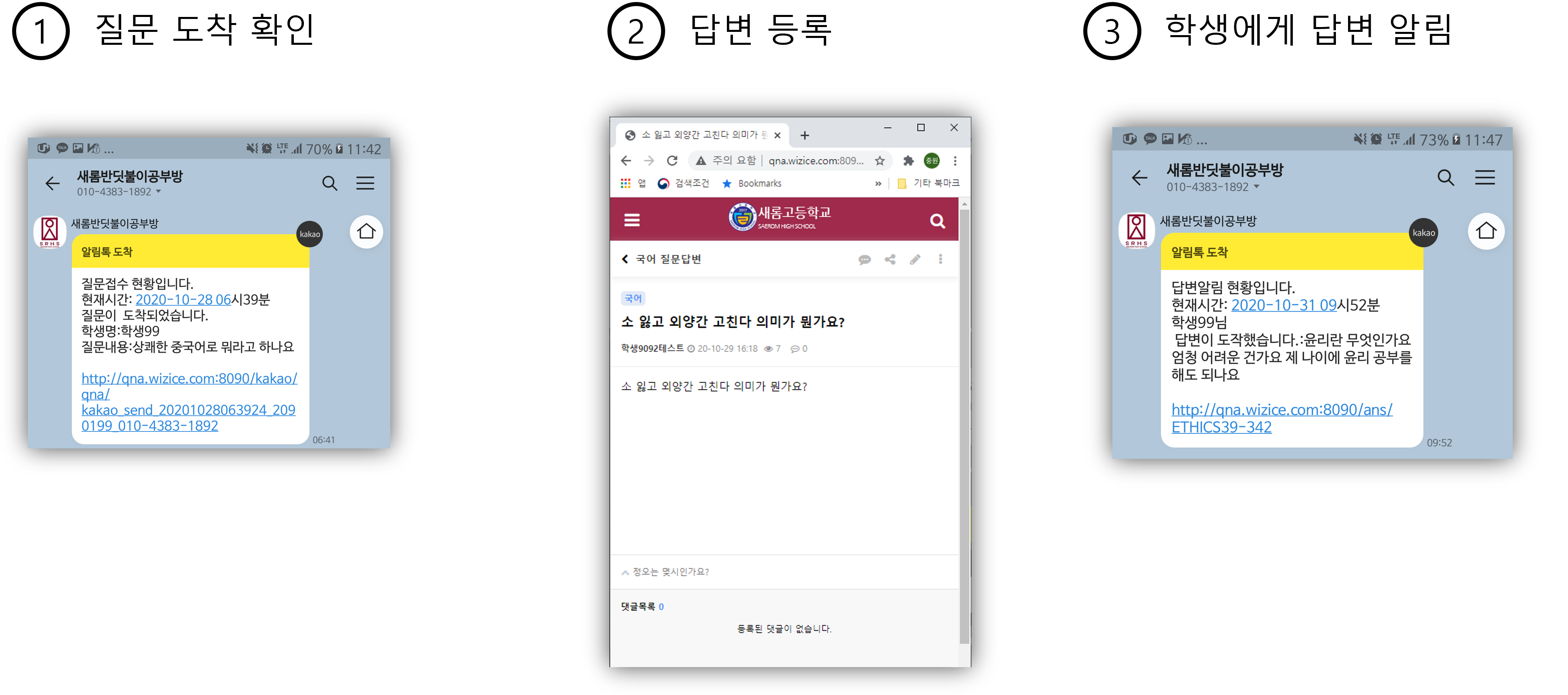 답변 등록 프로세스