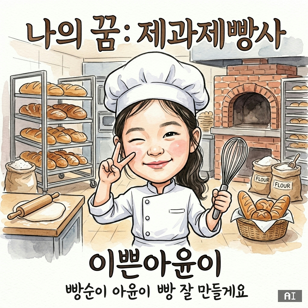 AI로 그린 제빵사 꿈 캐리커처