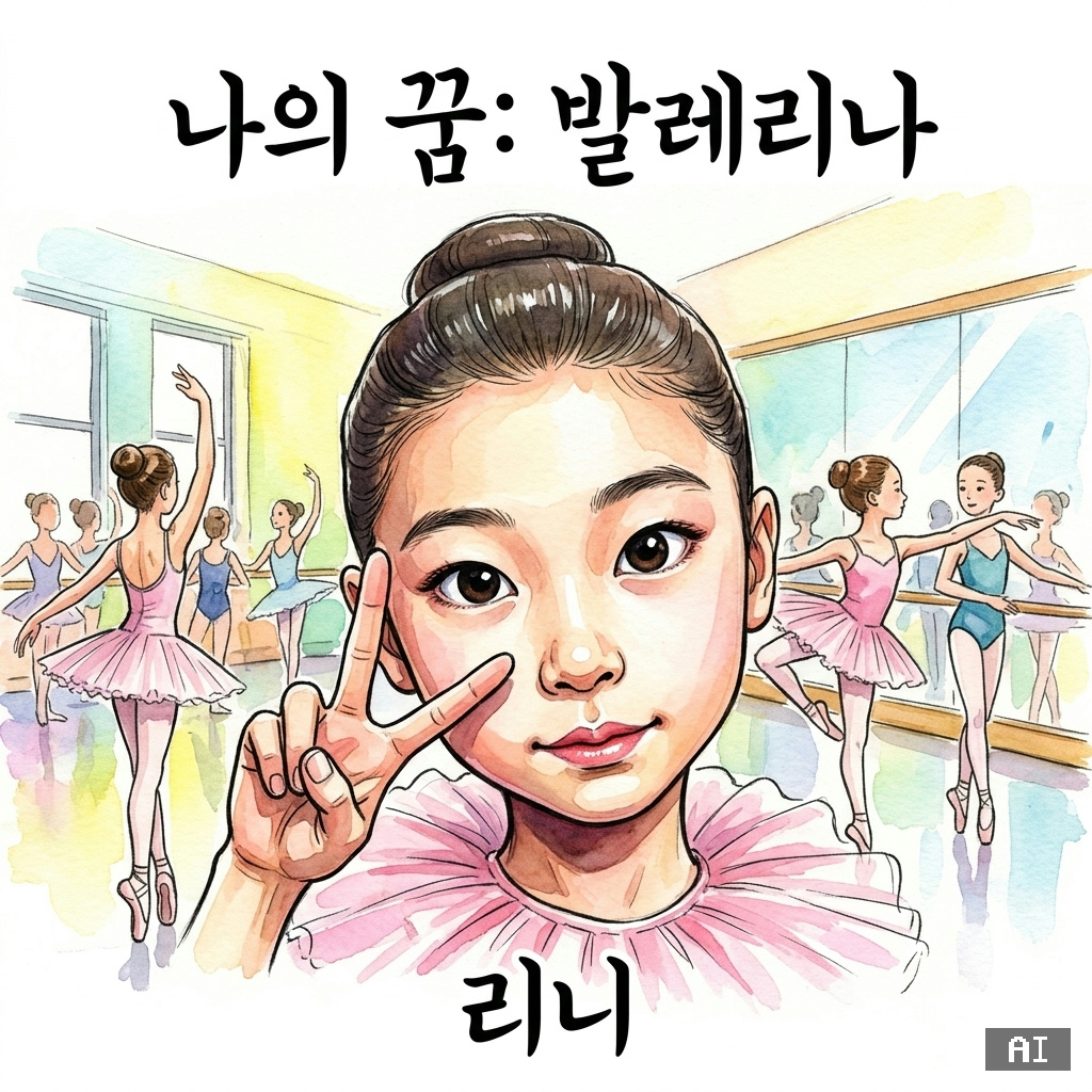AI로 그린 발레리나 꿈 캐리커처