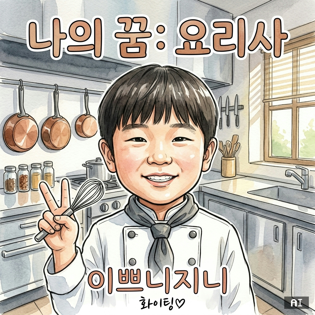 AI로 그린 요리사 꿈 캐리커처