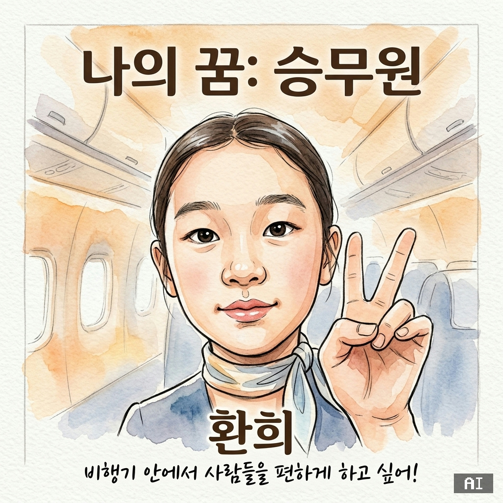 AI로 그린 승무원 꿈 캐리커처