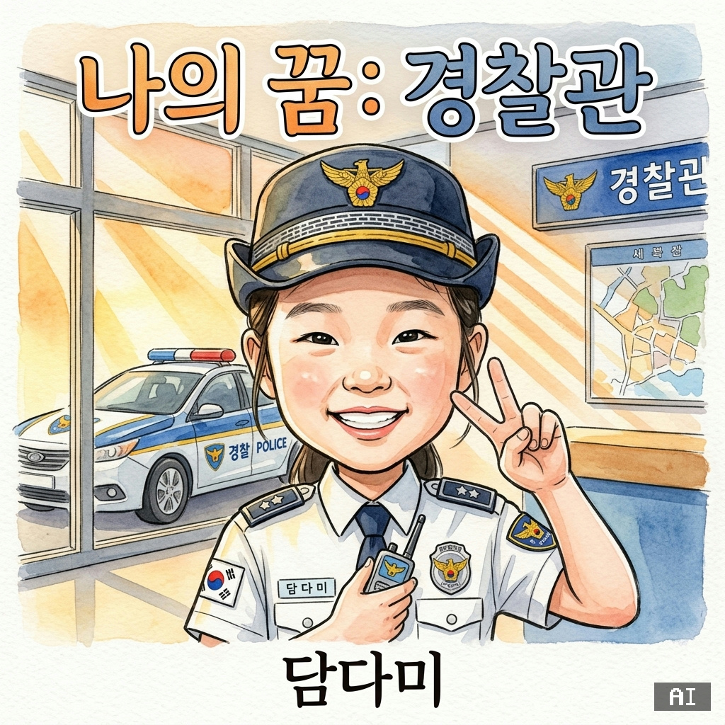 AI로 그린 경찰관 꿈 캐리커처