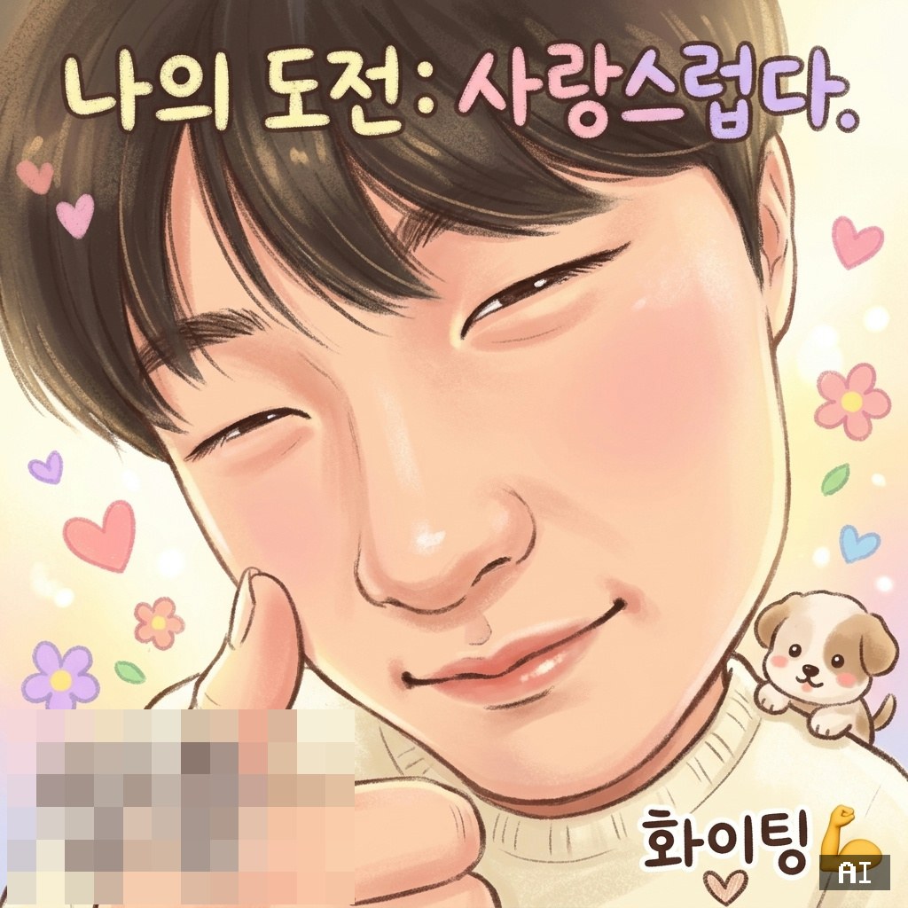 옥포중 AI 캐리커처 — 사랑스럽다