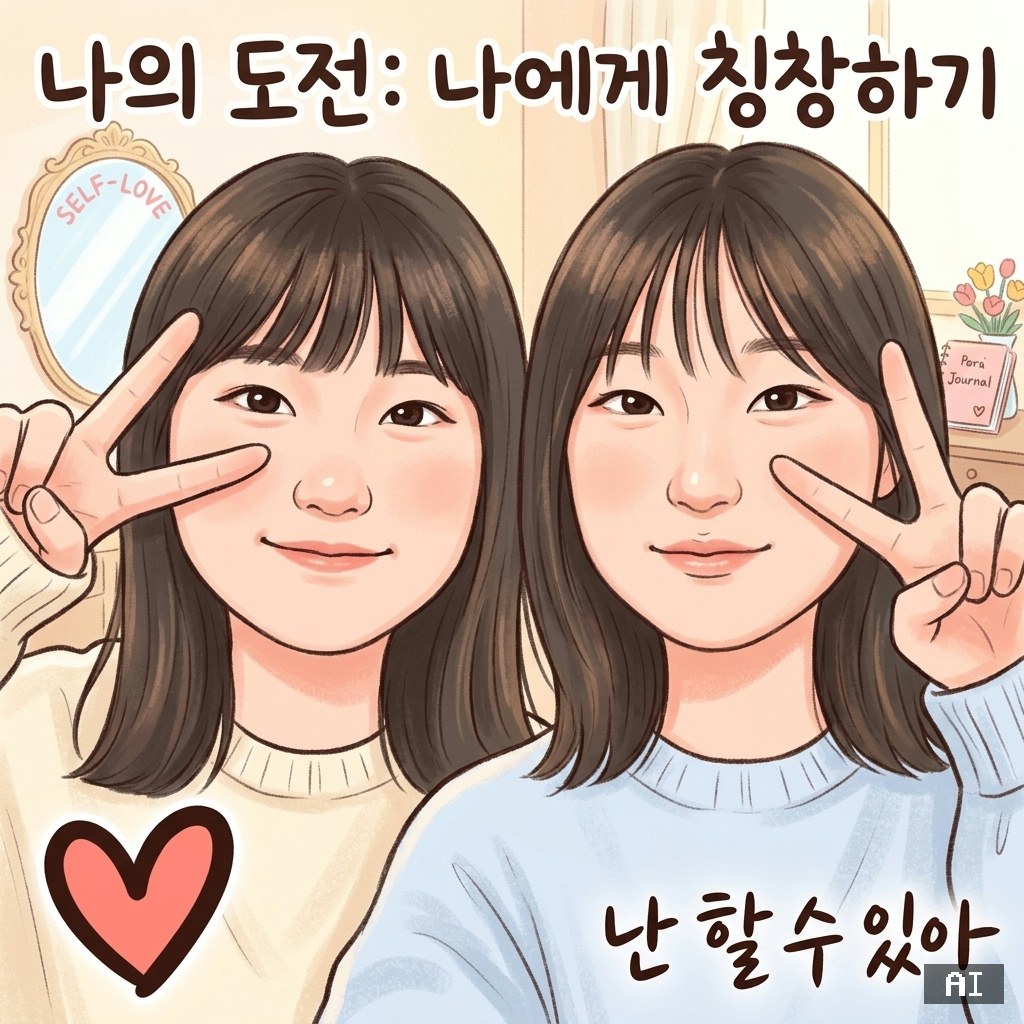 옥포중 AI 캐리커처 — 나에게 칭찬하기