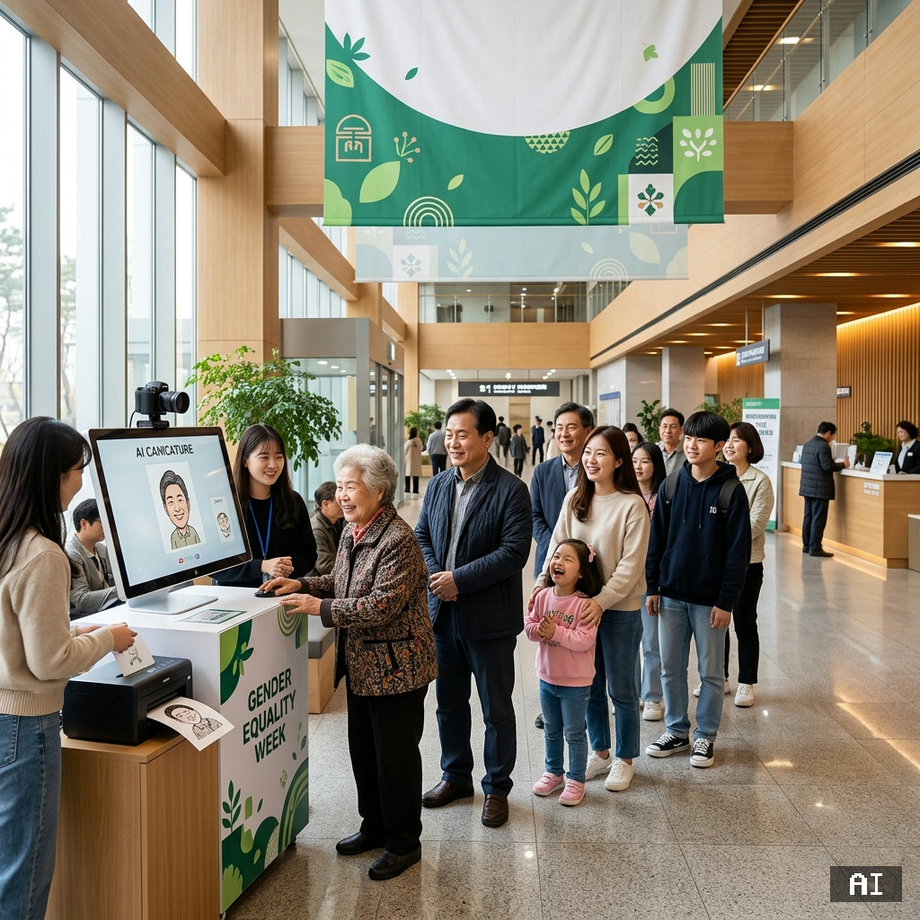 원본 사진 인화가 가장 많았던 하루 — 용산구 양성평등주간 AI 캐리커처 운영 결과