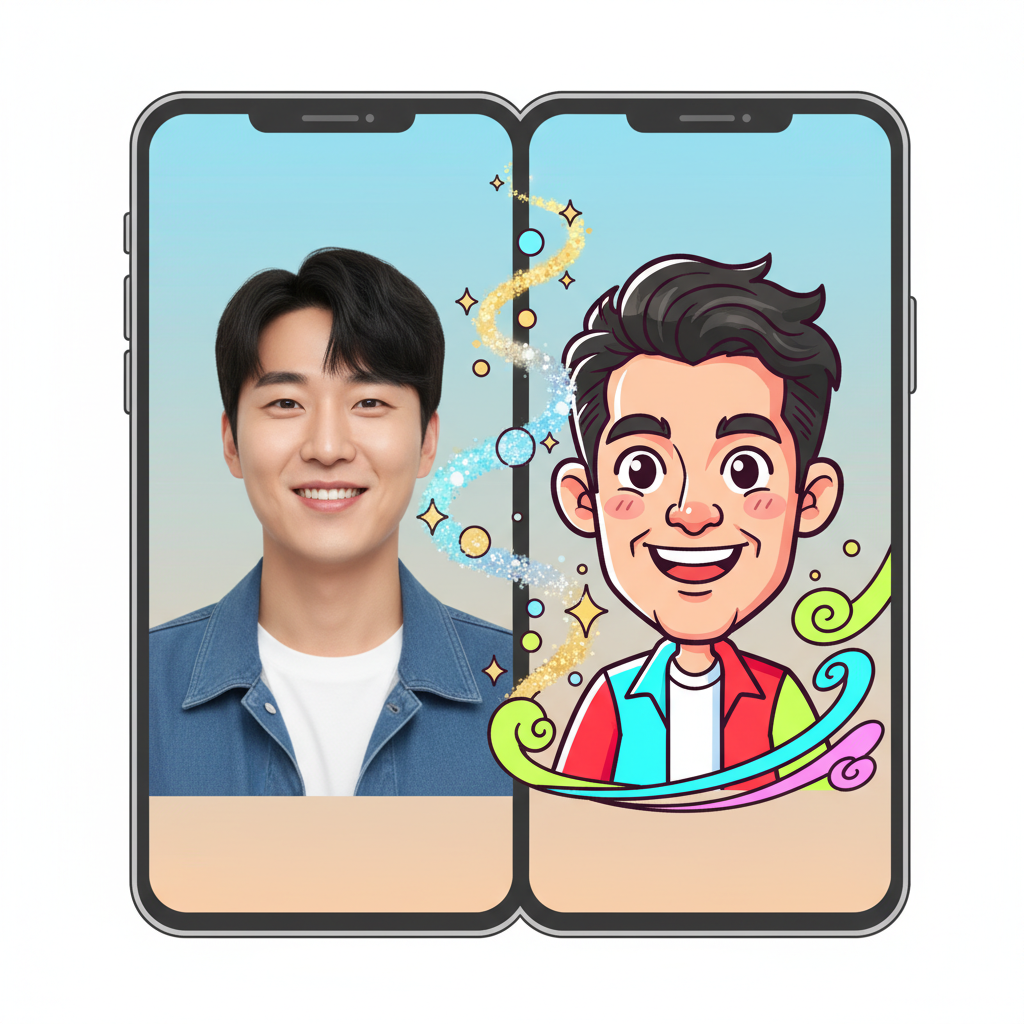 AI 캐리커처 확인